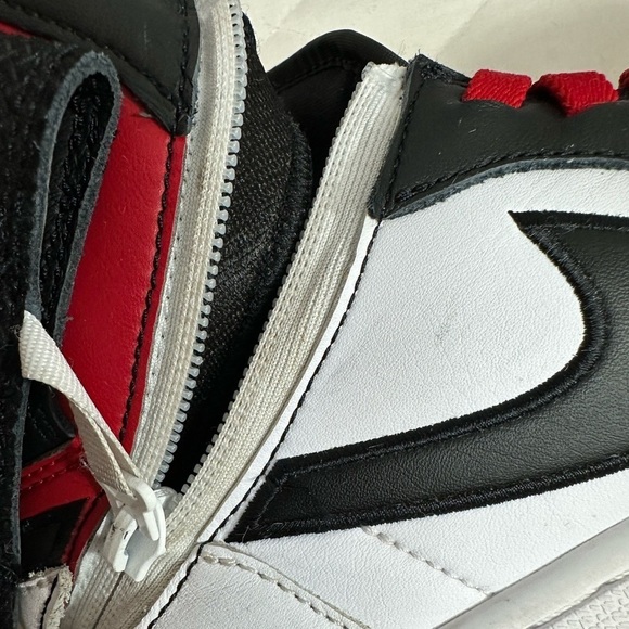 Nike Air Jordan 1 Hi FlyEase Mens Size 8.5 Sneakers White Black Red Shoes - Picture 8 of 16